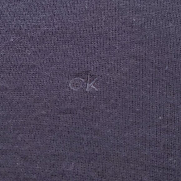 CALVIN KLEIN SZ XL Men's Extra Fine Merino Wool Zip Front Cardigan Sweater Navy - Picture 4 of 9